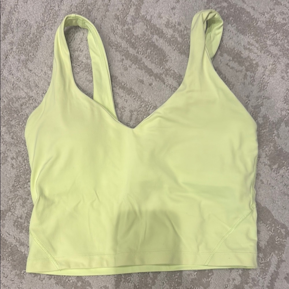 Lululemon Align V-Neck Crop Top Lime